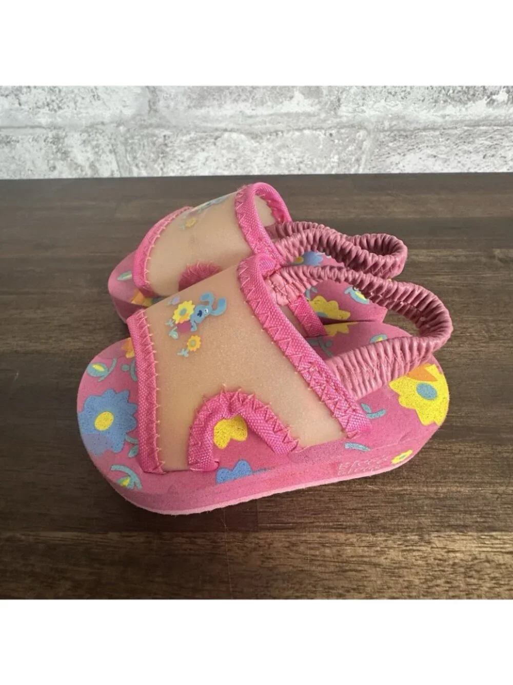Vintage Blues Clues Baby Sandals Size 0-3 Months Nick Jr. Pink Foam 4870
